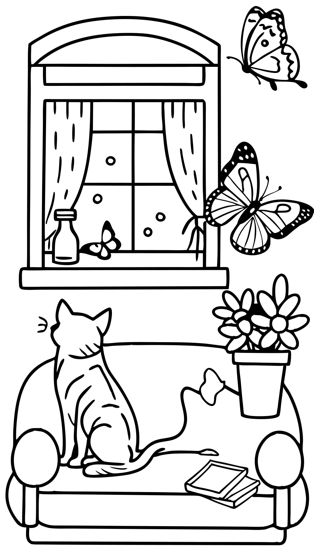 coloriages de chat et de chien